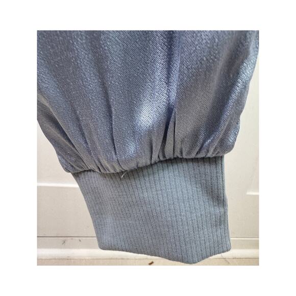 Fate Light Blue Satin Joggers with Cargo Pockets New with Tags Size Small - Picture 10 of 10